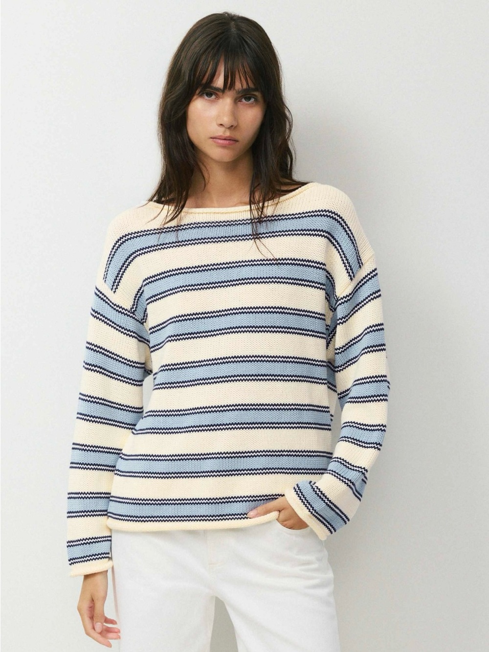 Aritzia, Wilfred Understory Sweater in Light Birch /Dew Blue
